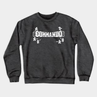 Commando 8 Bit Art White Crewneck Sweatshirt